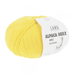 Lang Yarns Alpaca Soxx 4 Fils - Pelote de 100 gr - Coloris 0013 Jaune