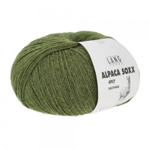 Lang Yarns Alpaca Soxx 4 Fils - Pelote de 100 gr - Coloris 0017 Vert Mélangé