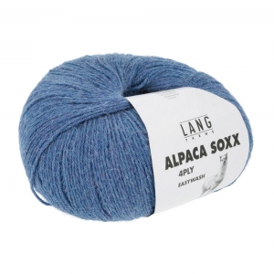 Lang Yarns Alpaca Soxx 4 Fils - Pelote de 100 gr - Coloris 0020 Bleu Clair Mélangé