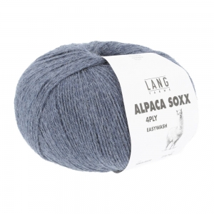 Lang Yarns Alpaca Soxx 4 Fils - Pelote de 100 gr - Coloris 0034 Jeans Mélangé