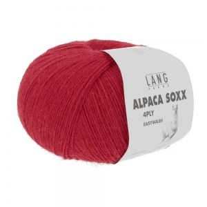 Lang Yarns Alpaca Soxx 4 Fils - Pelote de 100 gr - Coloris 0060 Rouge