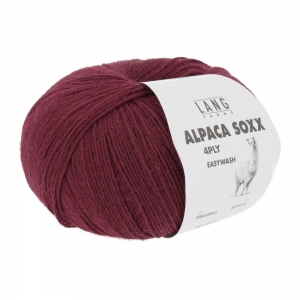 Lang Yarns Alpaca Soxx 4 Fils - Pelote de 100 gr - Coloris 0062 Vineux