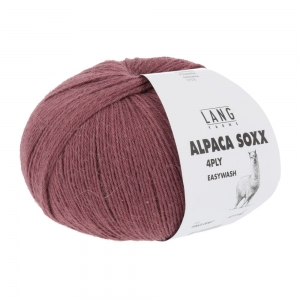 Lang Yarns Alpaca Soxx 4 Fils - Pelote de 100 gr - Coloris 0087 Bois De Rose