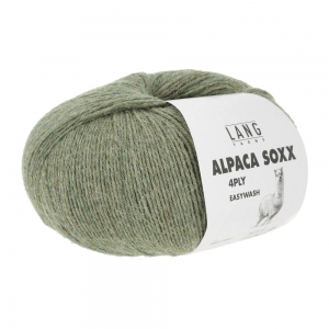 Lang Yarns Alpaca Soxx 4 Fils - Pelote de 100 gr - Coloris 0097 Olive Clair Mélangé