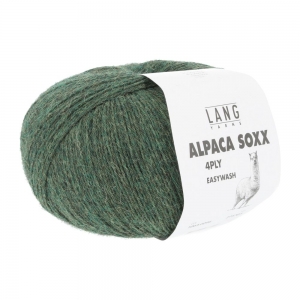 Lang Yarns Alpaca Soxx 4 Fils - Pelote de 100 gr - Coloris 0098 Olive Mélangé