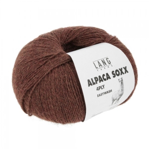 Lang Yarns Alpaca Soxx 4 Fils - Pelote de 100 gr - Coloris 0167 Cannelle Mélangé