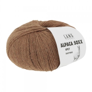 Lang Yarns Alpaca Soxx 4 Fils - Pelote de 100 gr - Coloris 0168 Marron Mélangé