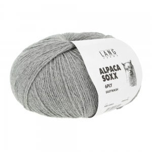 Lang Yarns Alpaca Soxx 6 Fils - Pelote de 150 gr - Coloris 0003 Gris Clair Mélangé