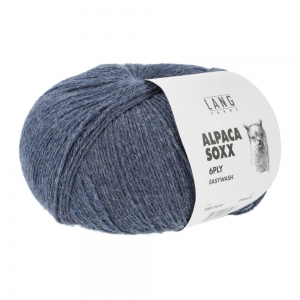 Lang Yarns Alpaca Soxx 6 Fils - Pelote de 150 gr - Coloris 0010 Bleu Mélangé