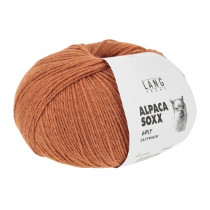 Lang Yarns Alpaca Soxx 6 Fils - Pelote de 150 gr - Coloris 0059 Orange Mélangé