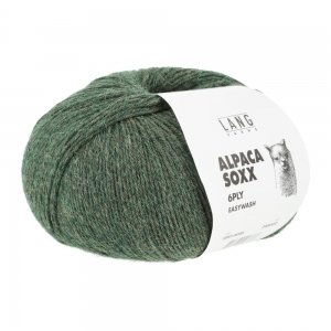 Lang Yarns Alpaca Soxx 6 Fils - Pelote de 150 gr - Coloris 0098 Olive Mélangé