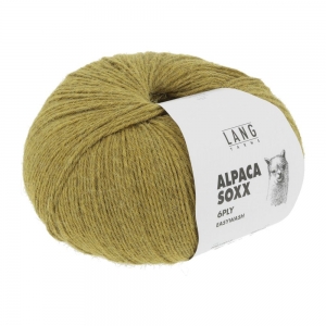 Lang Yarns Alpaca Soxx 6 Fils-6 Ply - Pelote de 150 gr - Coloris 0013 Jaune Foncé Mélange