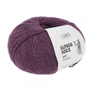 Lang Yarns Alpaca Soxx 6 Fils-6 Ply - Pelote de 150 gr - Coloris 0064 Bordeaux Mélange