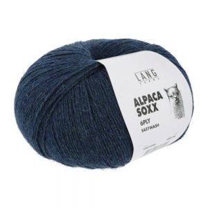 Lang Yarns Alpaca Soxx 6 Fils-6 Ply - Pelote de 150 gr - Coloris 0088 Pétrole Mélange