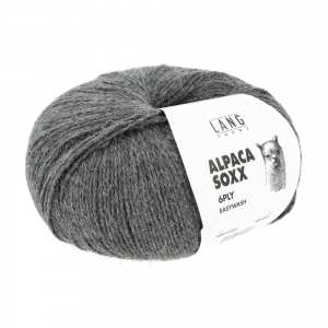 Lang Yarns Alpaca Soxx 6 Fils-6 Ply - Pelote de 150 gr - Coloris 0105 Gris Foncé Mélange