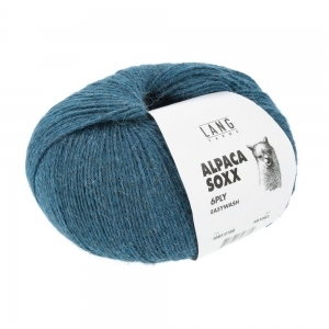 Lang Yarns Alpaca Soxx 6 Fils-6 Ply - Pelote de 150 gr - Coloris 0188 Pétrole Clair Mélange