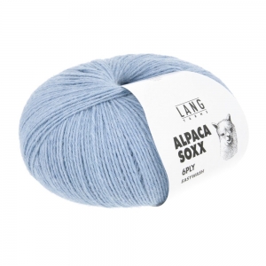 Lang Yarns Alpaca Soxx 6-ply - Pelote de 150 gr - Coloris 0121 Bleu Ciel Mélange