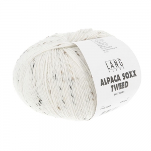 Lang Yarns Alpaca Soxx Tweed - Pelote de 100 gr - Coloris 0002 Écru