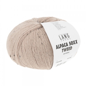 Lang Yarns Alpaca Soxx Tweed - Pelote de 100 gr - Coloris 0038 Noisette