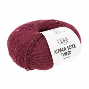 Lang Yarns Alpaca Soxx Tweed - Pelote de 100 gr - Coloris 0062 Rouge Vin