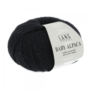 Lang Yarns Baby Alpaca - Pelote de 50 gr - Coloris 0004 Noir