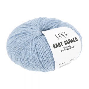 Lang Yarns Baby Alpaca - Pelote de 50 gr - Coloris 0021 Bleu Clair Mélange