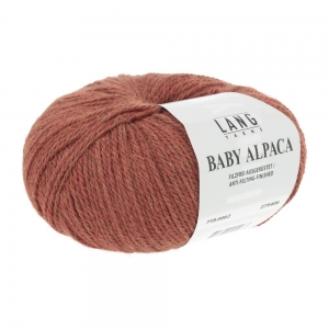 Lang Yarns Baby Alpaca - Pelote de 50 gr - Coloris 0062 Brique Mélangé