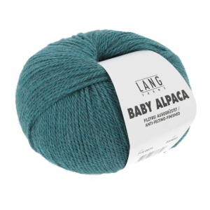 Lang Yarns Baby Alpaca - Pelote de 50 gr - Coloris 0071 Turquoise Mélangé