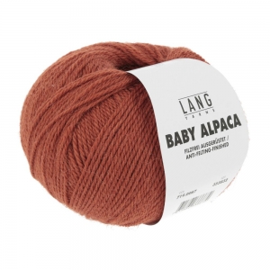 Lang Yarns Baby Alpaca - Pelote de 50 gr - Coloris 0087 Brique