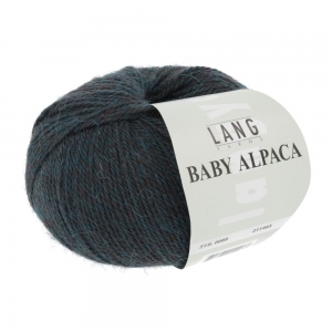 Lang Yarns Baby Alpaca - Pelote de 50 gr - Coloris 0088 Pétrole Mélangé