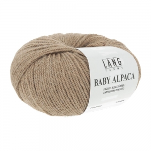 Lang Yarns Baby Alpaca - Pelote de 50 gr - Coloris 0096 Marron Clair Mélangé