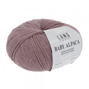 Lang Yarns Baby Alpaca - Pelote de 50 gr - Coloris 0148 Vieux Rose Foncé