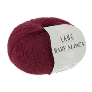 Lang Yarns Baby Alpaca - Pelote de 50 gr - Coloris 0162 Rouge Foncé