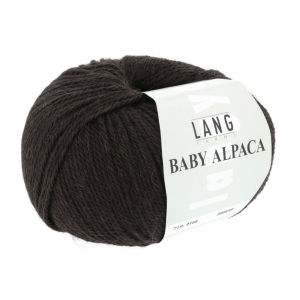 Lang Yarns Baby Alpaca - Pelote de 50 gr - Coloris 0168 Noir Marron