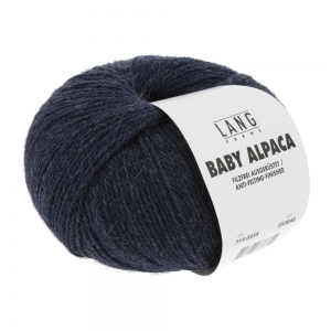 Lang Yarns Baby Alpaca - Pelote de 50 gr - Coloris 0234 Jeans Foncé Mélangé