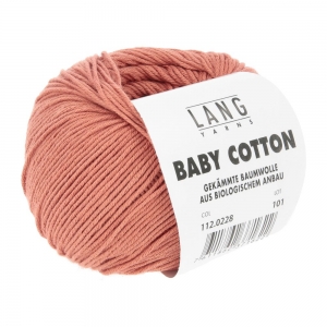 Lang Yarns Baby Cotton - Pelote de 50 gr - Coloris 0228 Corail Foncé