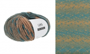 Lang Yarns Bergen - Pelote de 50 gr - Coloris 0004 Marron/Bleu