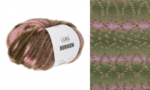 Lang Yarns Bergen - Pelote de 50 gr - Coloris 0006 Marron/Rose
