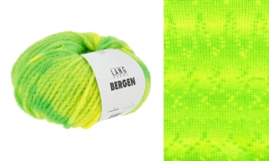 Lang Yarns Bergen - Pelote de 50 gr - Coloris 0008 Vert Neon/Jaune Neon