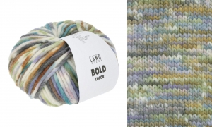 Lang Yarns Bold Color - Pelote de 100 gr - Coloris 0007 Marron/Turquoise/Violet