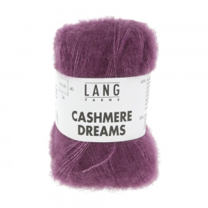 Lang Yarns Cashmere Dreams - Pelote de 25 gr - Coloris 0080 Aubergine