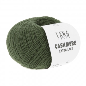 Lang Yarns Cashmere Extra Lace - Pelote de 25 gr - Coloris 0098 Olive Foncé