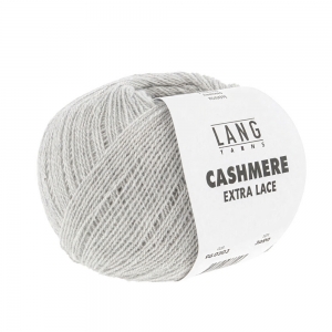 Lang Yarns Cashmere Extra Lace - Pelote de 25 gr - Coloris 0203 Gris Clair Mélangé