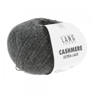 Lang Yarns Cashmere Extra Lace - Pelote de 25 gr - Coloris 0205 Gris Foncé Mélangé