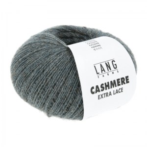 Lang Yarns Cashmere Extra Lace - Pelote de 25 gr - Coloris 0210 Blue Pigeon Mélangé