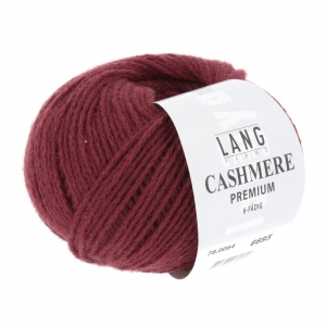 Lang Yarns Cashmere Premium - Pelote de 25 gr - Coloris 0064 Bordeaux Mélangé