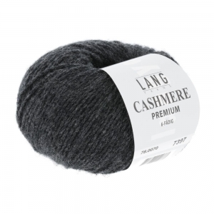 Lang Yarns Cashmere Premium - Pelote de 25 gr - Coloris 0070 Anthracite Mélangé