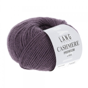 Lang Yarns Cashmere Premium - Pelote de 25 gr - Coloris 0180 Aubergine Mélangé