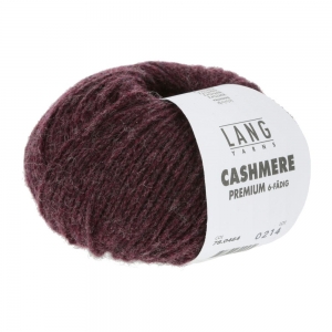Lang Yarns Cashmere Premium - Pelote de 25 gr - Coloris 0464 Bordeaux Chante Clair