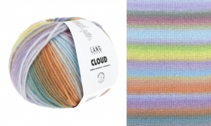 Lang Yarns Cloud - Pelote de 100 gr - Coloris 0022 Violet/Orange/Jaune/Vert